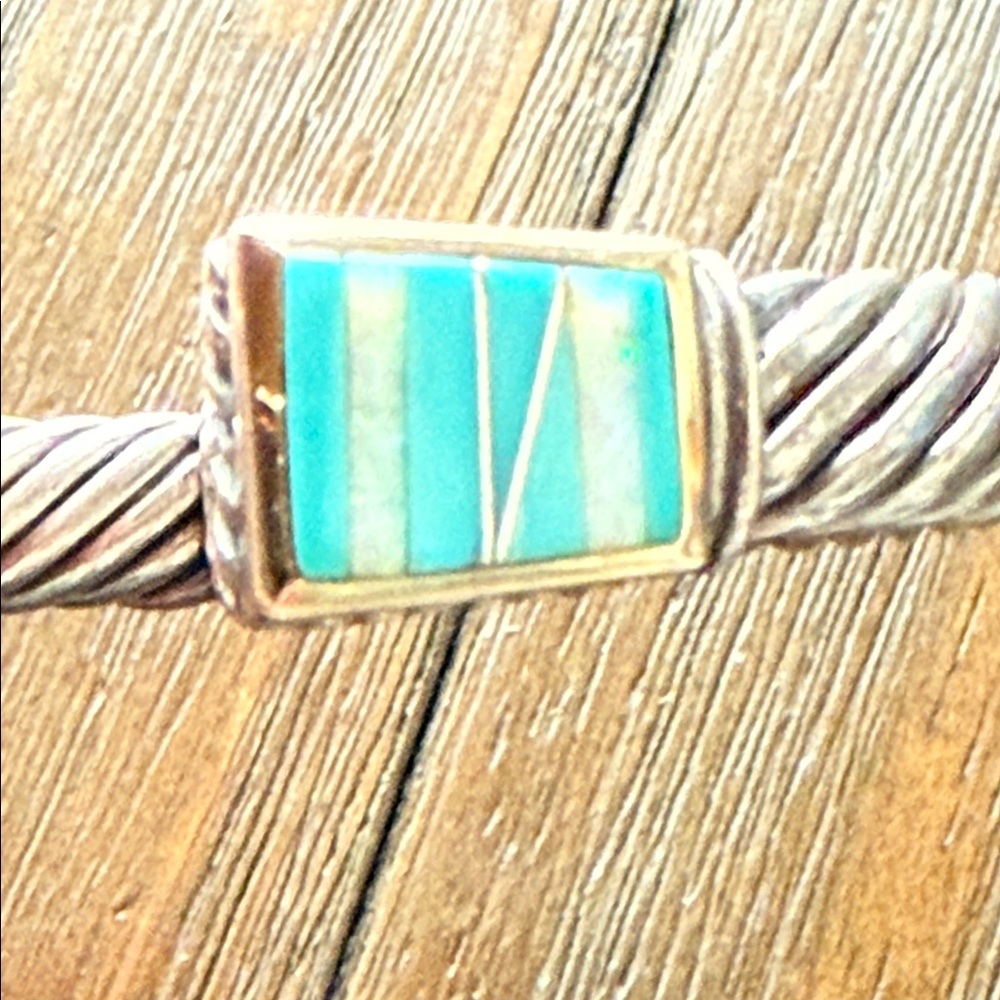 Silver and Turquoise Bracelet - Picture 5 of 13